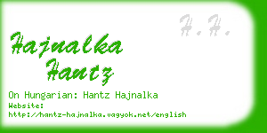 hajnalka hantz business card